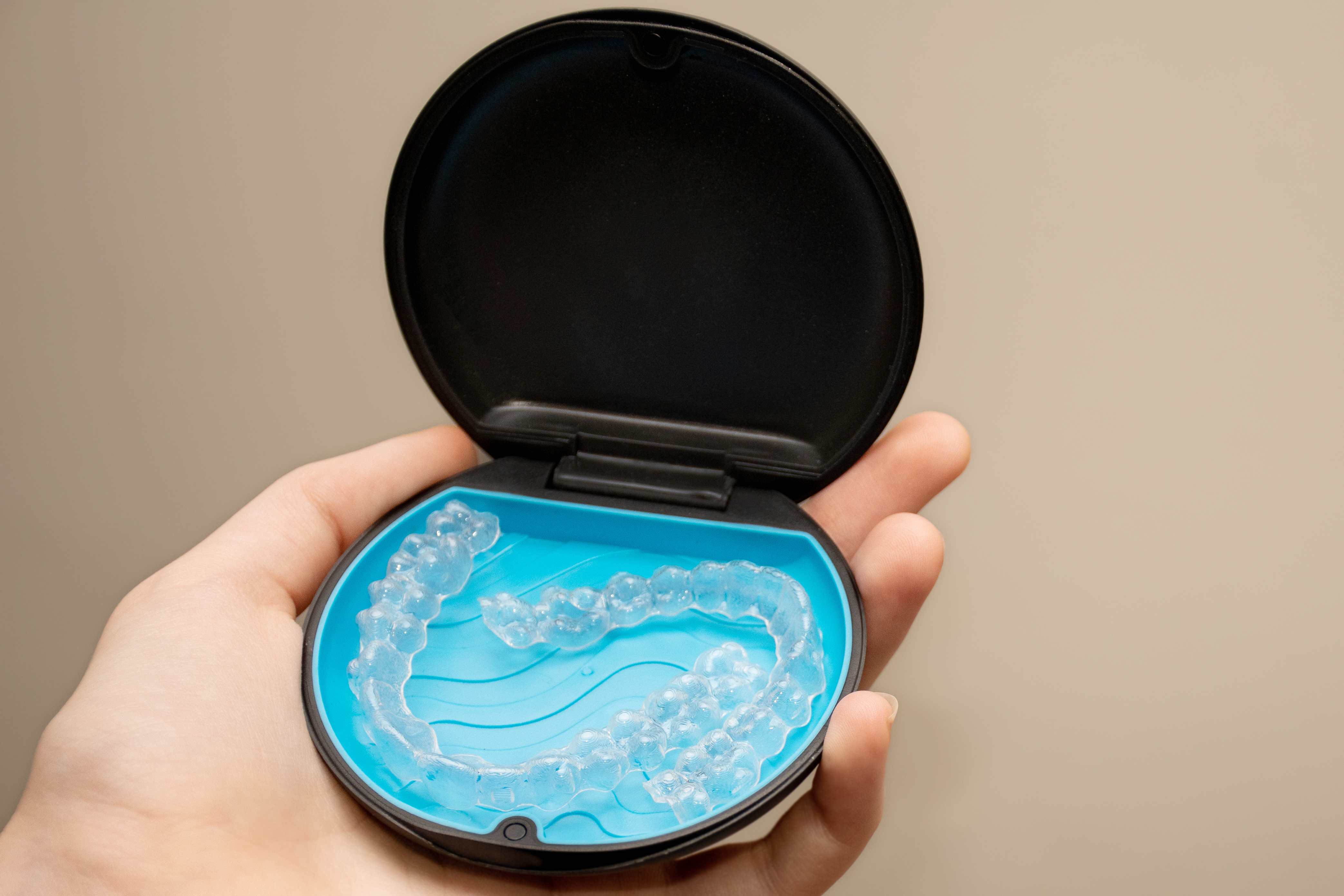 Invisalign clear aligner in case
